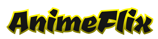 Logotipo AnimeFlix borda amarelo